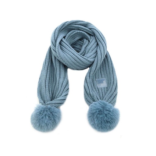 BUFANDA LISA CON POMPON