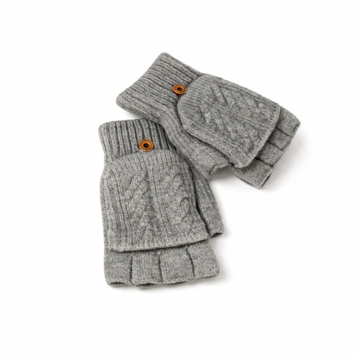 GUANTES MITON TRENZADO CON BOTON