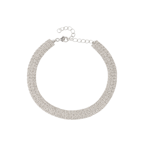 [49929] COLLAR CHOKER ANCHO CON STRASS