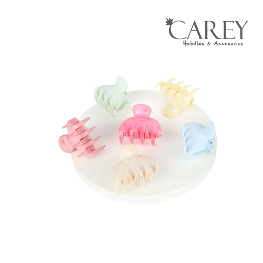 [50045] PINZA BROCHE CAREY 4 DIENTES BOMBE