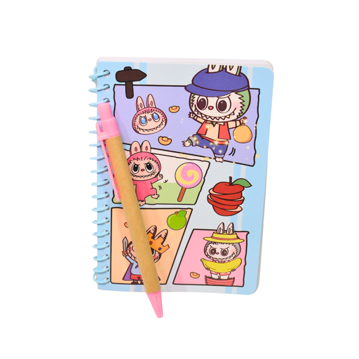 [50056] SET CUADERNO Y BIROME LABUBU