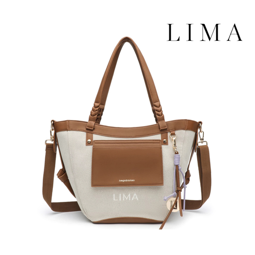 BOLSO TOTE BAG DE GABARDINA LIMA