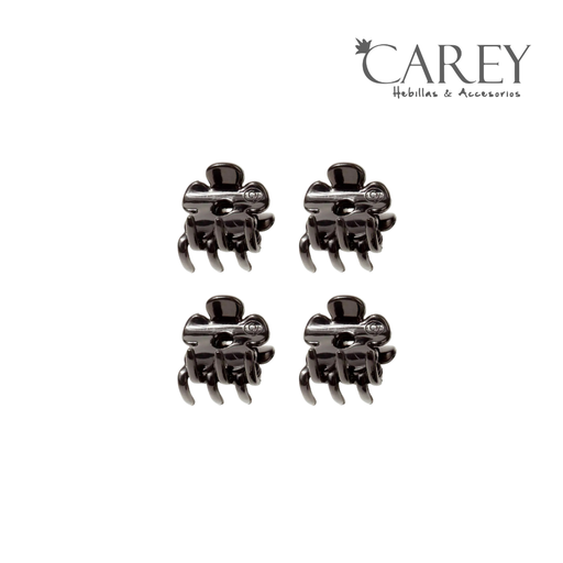 [50269] BROCHE PINZA MINI FLOR X4 CAREY