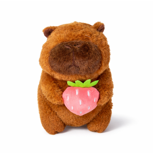 [50303] PELUCHE CAPIBARA CON FRUTA 18CM