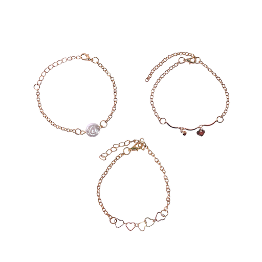 SET DE PULSERA X3 CON DIJE CORAZON