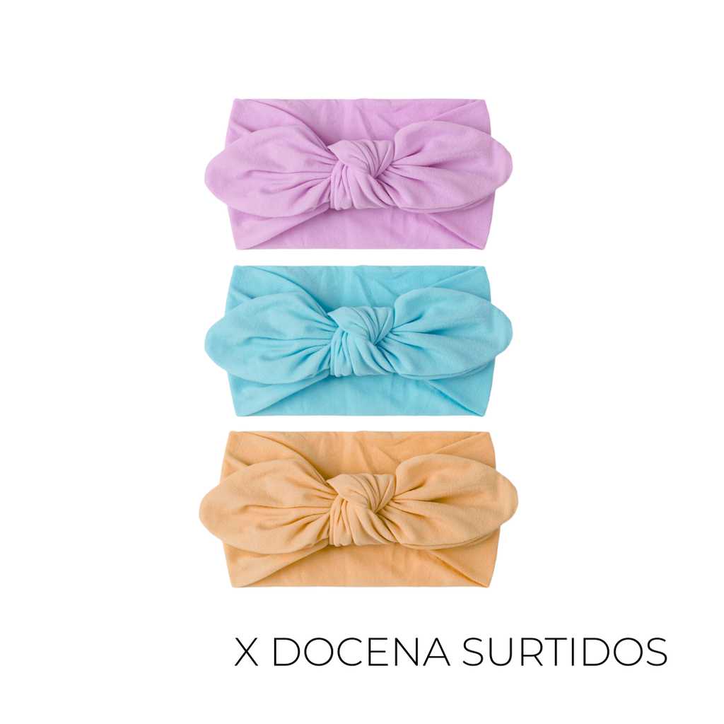 VINCHA MODAL CON NUDO FRONTAL LISA X12 | ModaShop