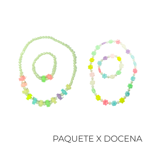 [45919D] SET COLLAR + PULSERA CON DIJES  X12