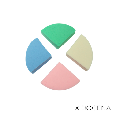 [45847D] ESPONJA DE MAQUILLAJE X4 COLORES X12