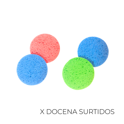 [24644D] ESPONJA SKINCARE REDONDA X12