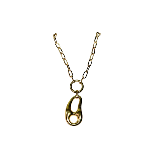 [50556] COLLAR CADENA ANCHA CON DIJE