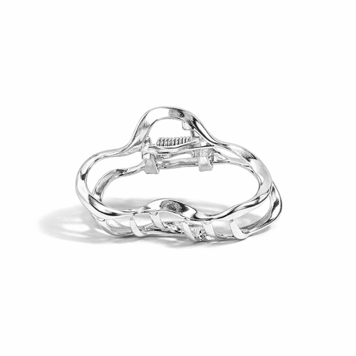 BROCHE PINZA METALIZADA ABSTRACTA