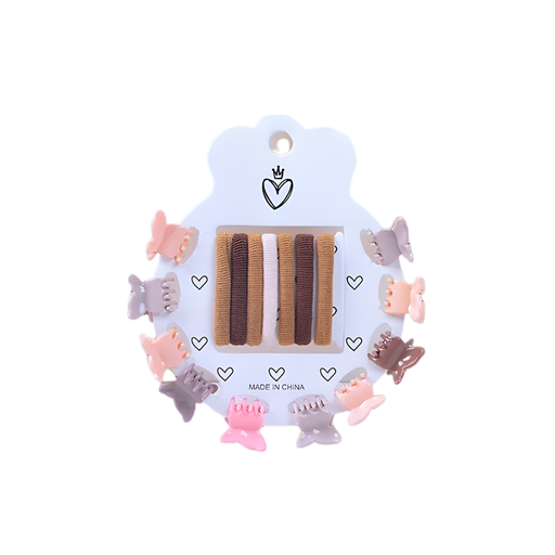 [50979] SET DE PELO COLOR NUDE MARIPOSA