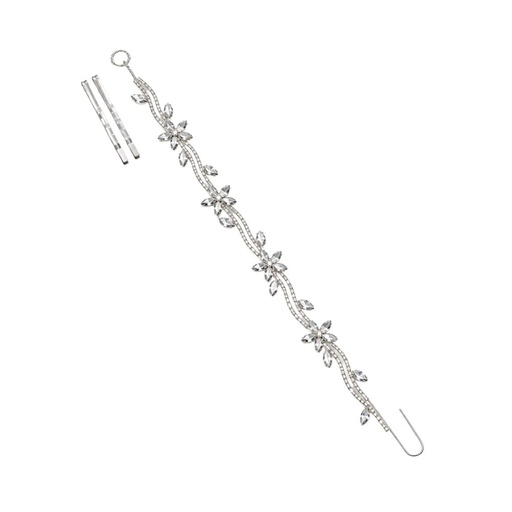 TOCADO STRASS CON FLOR PARA PEINADO