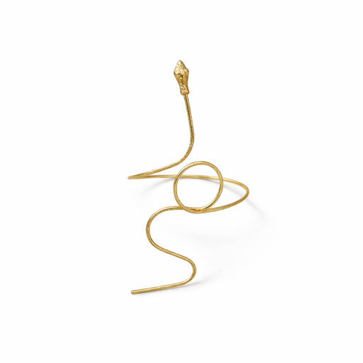 [51232] BRAZALETE FORMA VIBORA DORADO