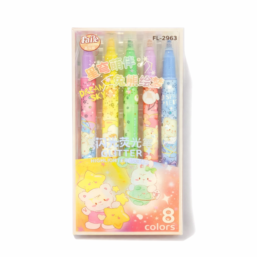 [51333] RESALTADOR DOBLE PUNTA CON GLITTER