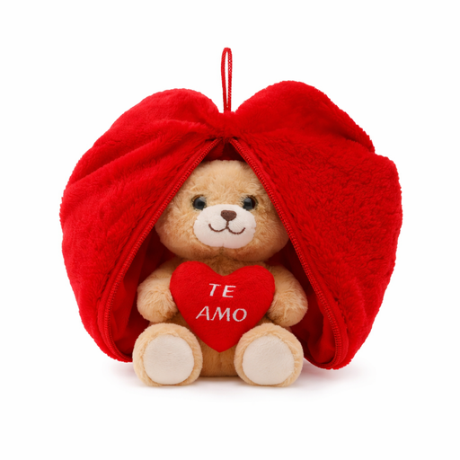 [51474] PELUCHE OSO CORAZON CON CIERRE