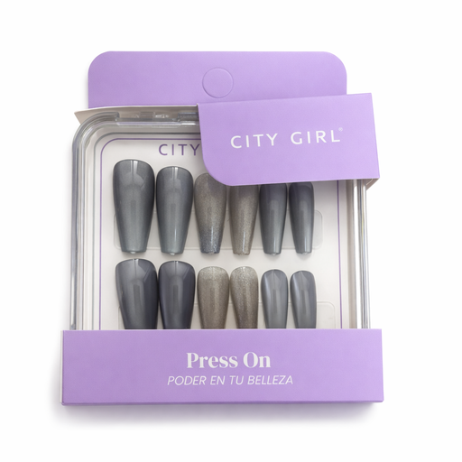 [51483] UÑAS PRESS ON BALLERINA OJO DE GATO