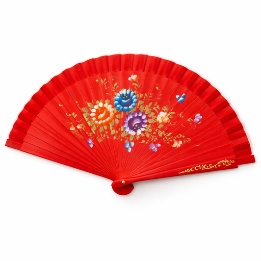 [51625] ABANICO PLASTICO ESTAMPA FLOREADA