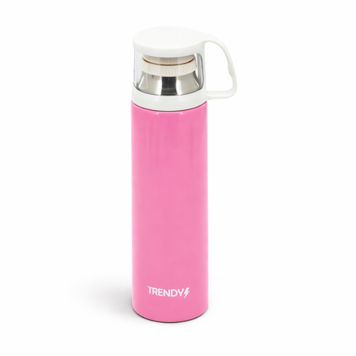 TERMO COLOR LISO CON VASO TRENDY