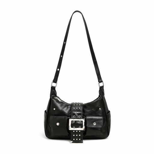 CARTERA CINTO DE SOLAPA Y TACHAS TRENDY