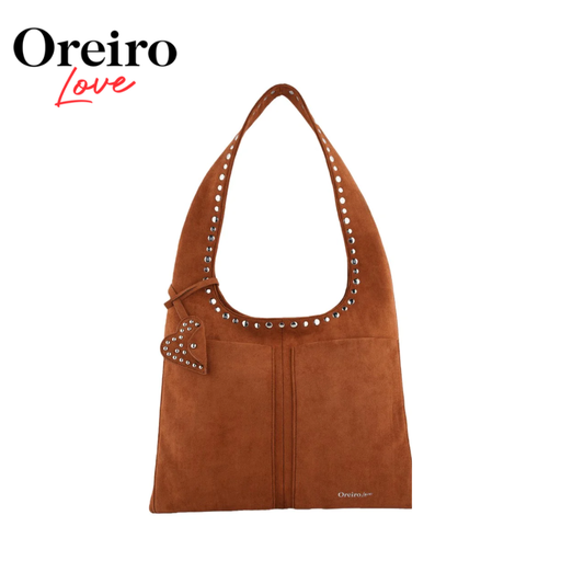 [51918] CARTERA COLOR LISO TACHAS OREIRO LOVE