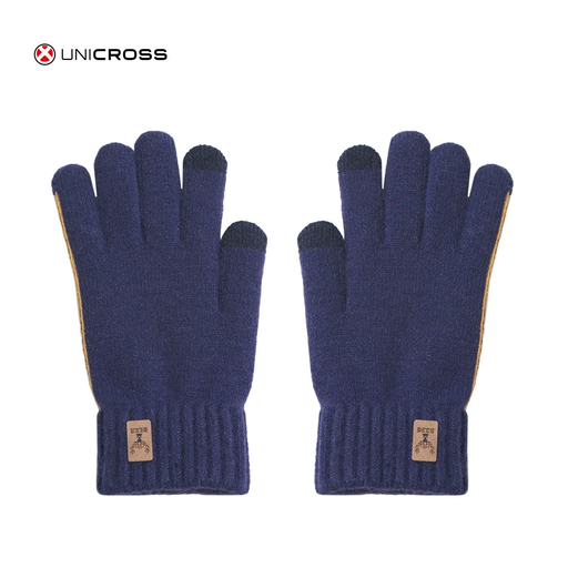 GUANTES LANA COLOR LISO APLIQUE UNICROSS