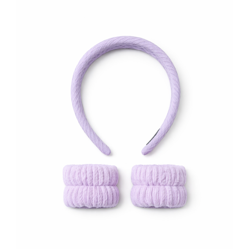 SET VINCHA + MUÑEQUERA COLOR LISO