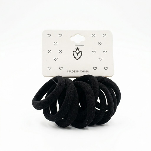 [52655] SET COLITAS X12 BASICO NEGRO LISO