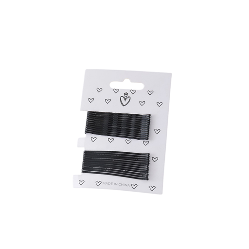 [52674] SET HEBILLAS INVISIBLES NEGRAS X24