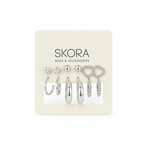 SET AROS ARGOLLA X6 STRASS SKORA