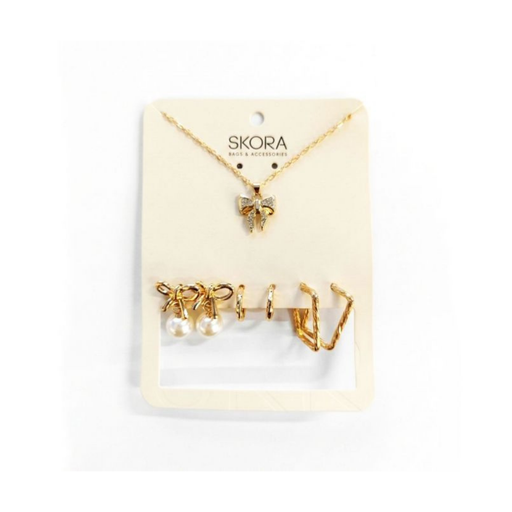 [52781] SET AROS + COLLAR STRASS SKORA