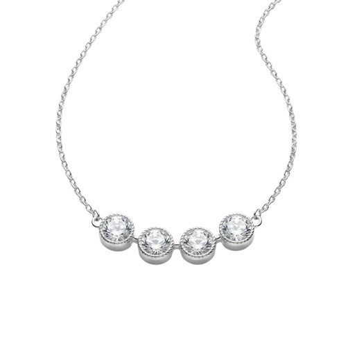 [52907] COLLAR CUATRO CIRCULOS CON BRILLO