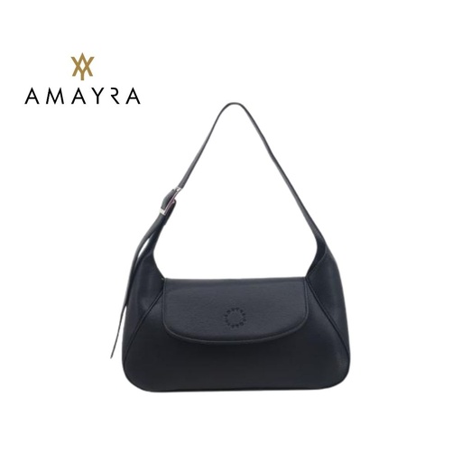 CARTERA MINI BAG CON SOLAPA Y LOGO CALADO AMAYRA