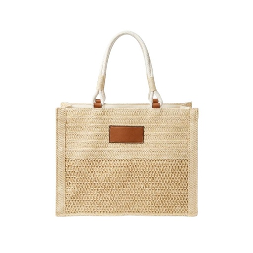 [53187] BOLSO TOTE RAFIA ESTILO PLAYERO