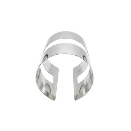 BRAZALETE RIGIDO DISEÑO DOBLE BANDA CALADA