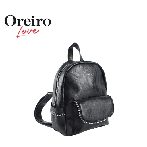 [53460] MOCHILA BOLSILLO FRONTAL DETALLE TACHAS OREIRO LOVE