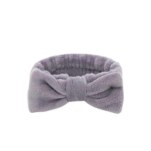 [53480] VINCHA DE TOALLA SUAVE CON MOÑO PARA SKINCARE OREIRO