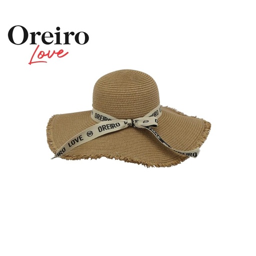 [53523] CAPELINA RAFIA CINTA CON LOGO OREIRO LOVE