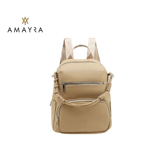 MOCHILA URBANA CON CIERRES PLATEADOS AMAYRA