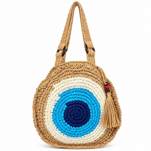 [53680] BOLSO RAFIA OJO TURCO