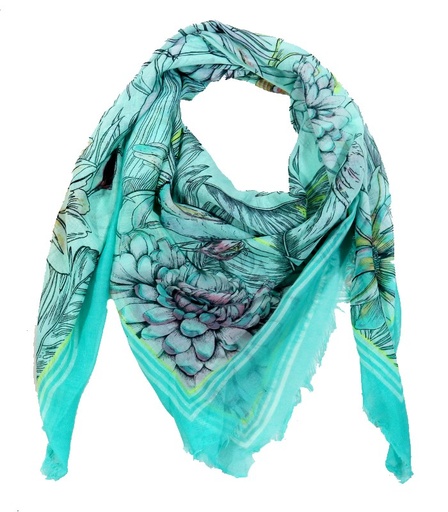 [19585] CHALINA FLORES Y GUARDAS 130X130CM